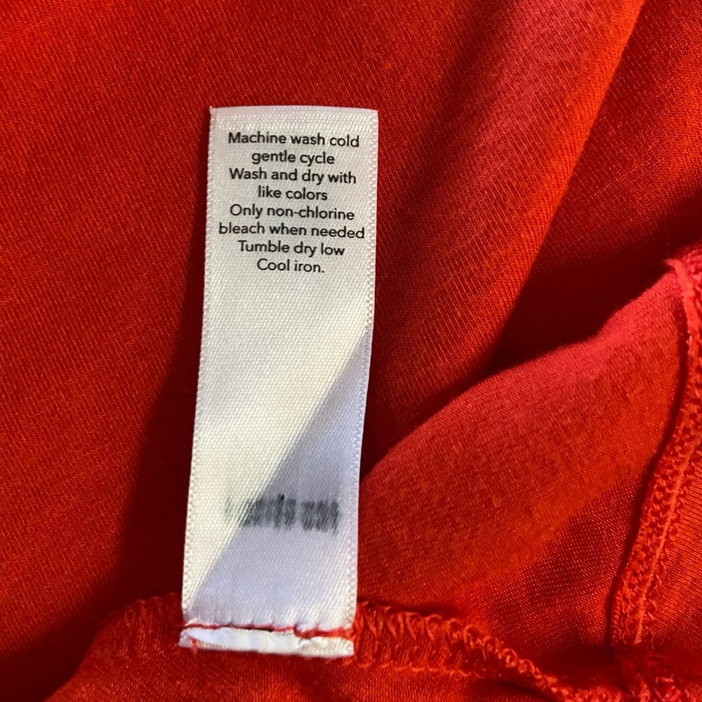 Athleta Santorini Orange/Red Sm. A-Line, stretch to fit, Midi Dress - Picture 6 of 9